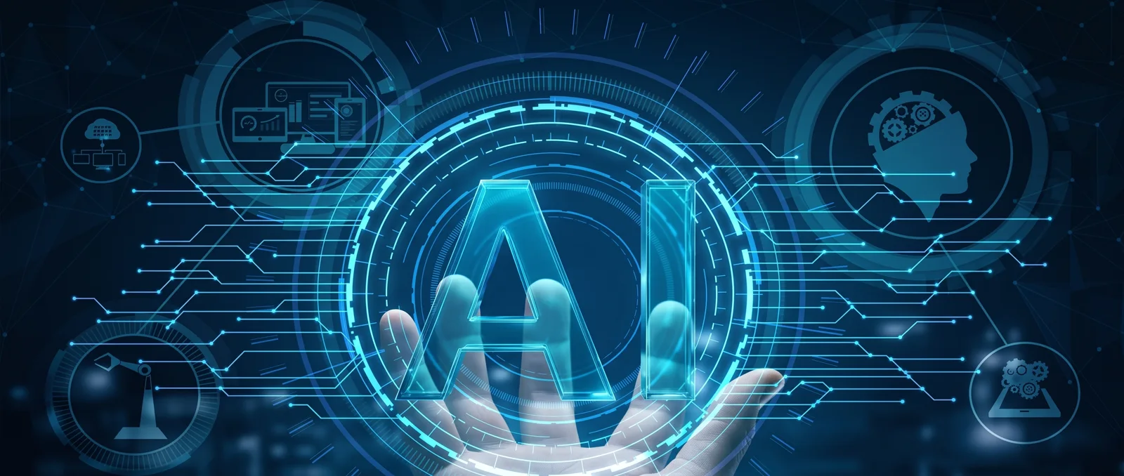 Abstract illustration of AI and market data